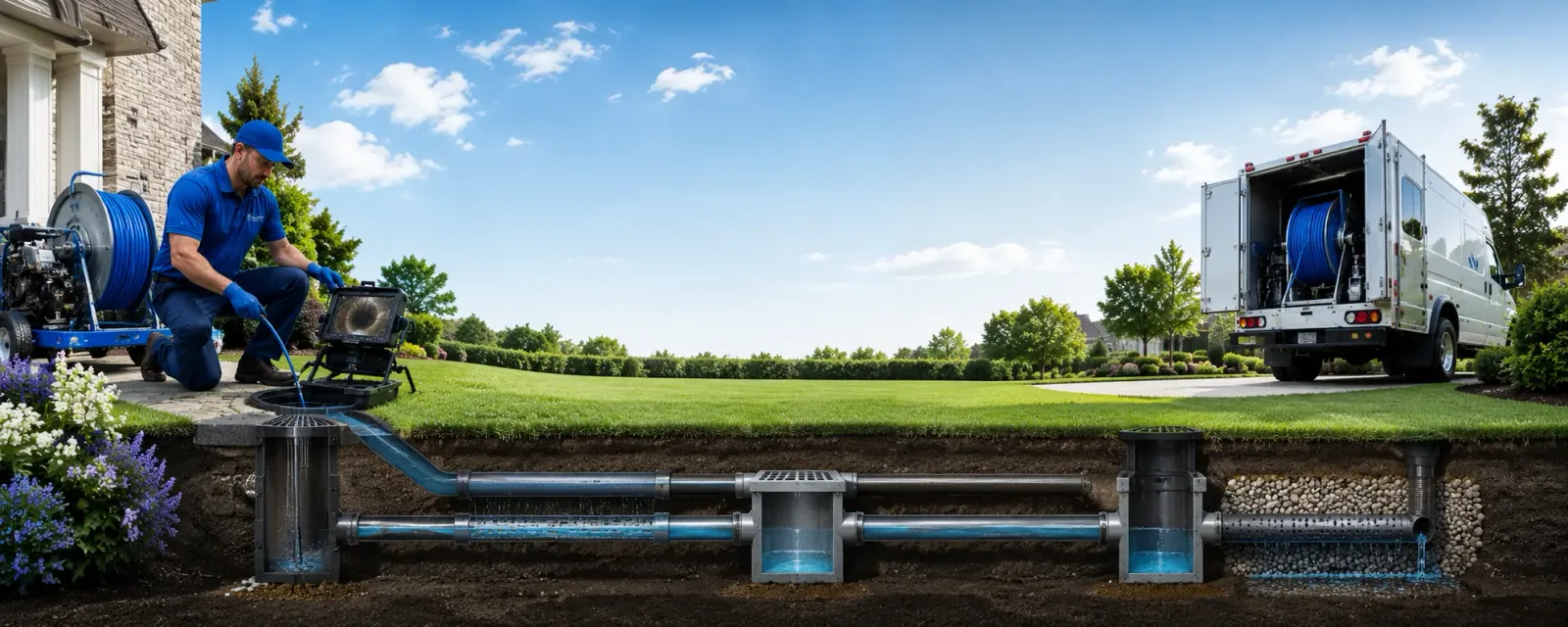 Outdoor drain cleaning information for The Plains, OH